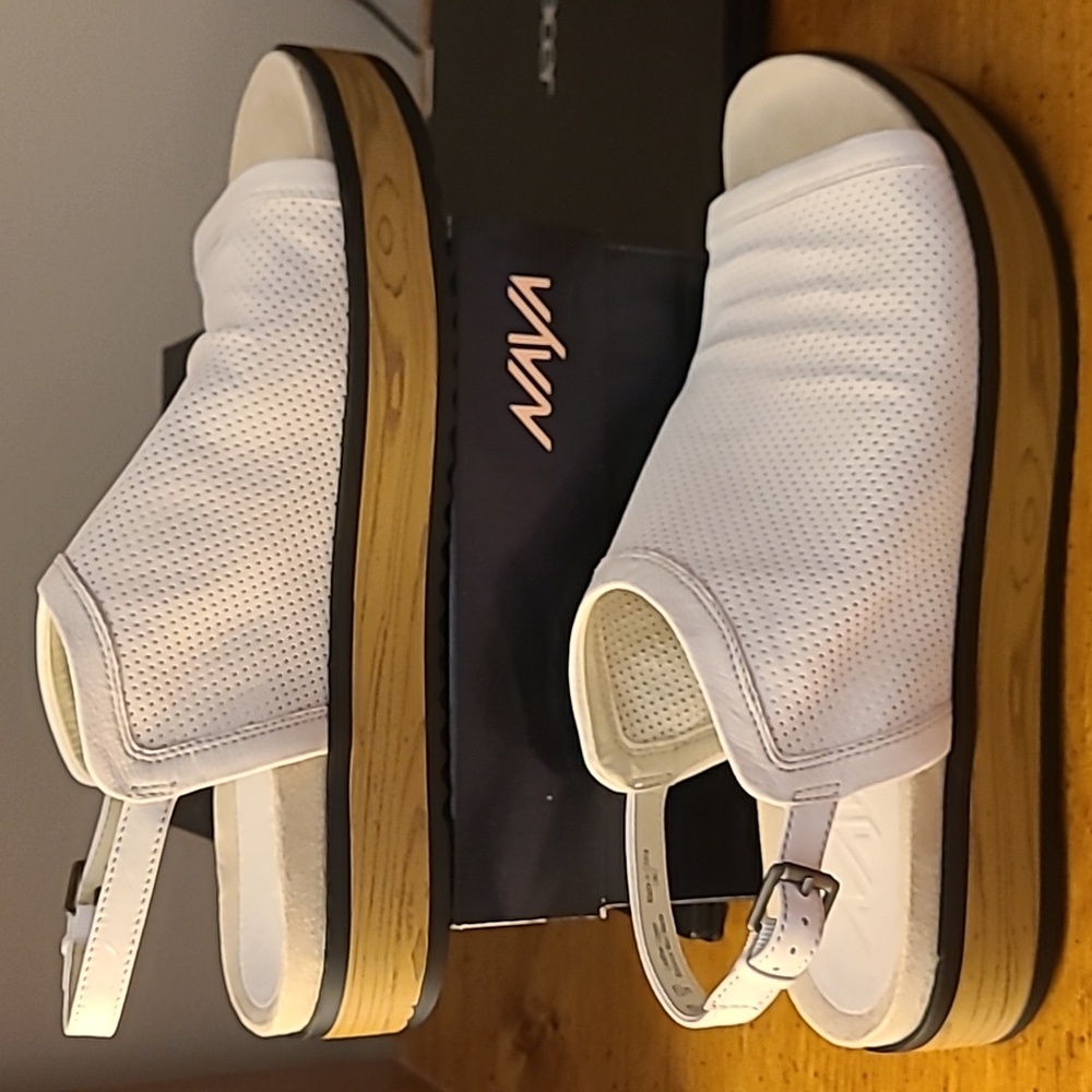 Naya White Perforated Sandals Size 11 M